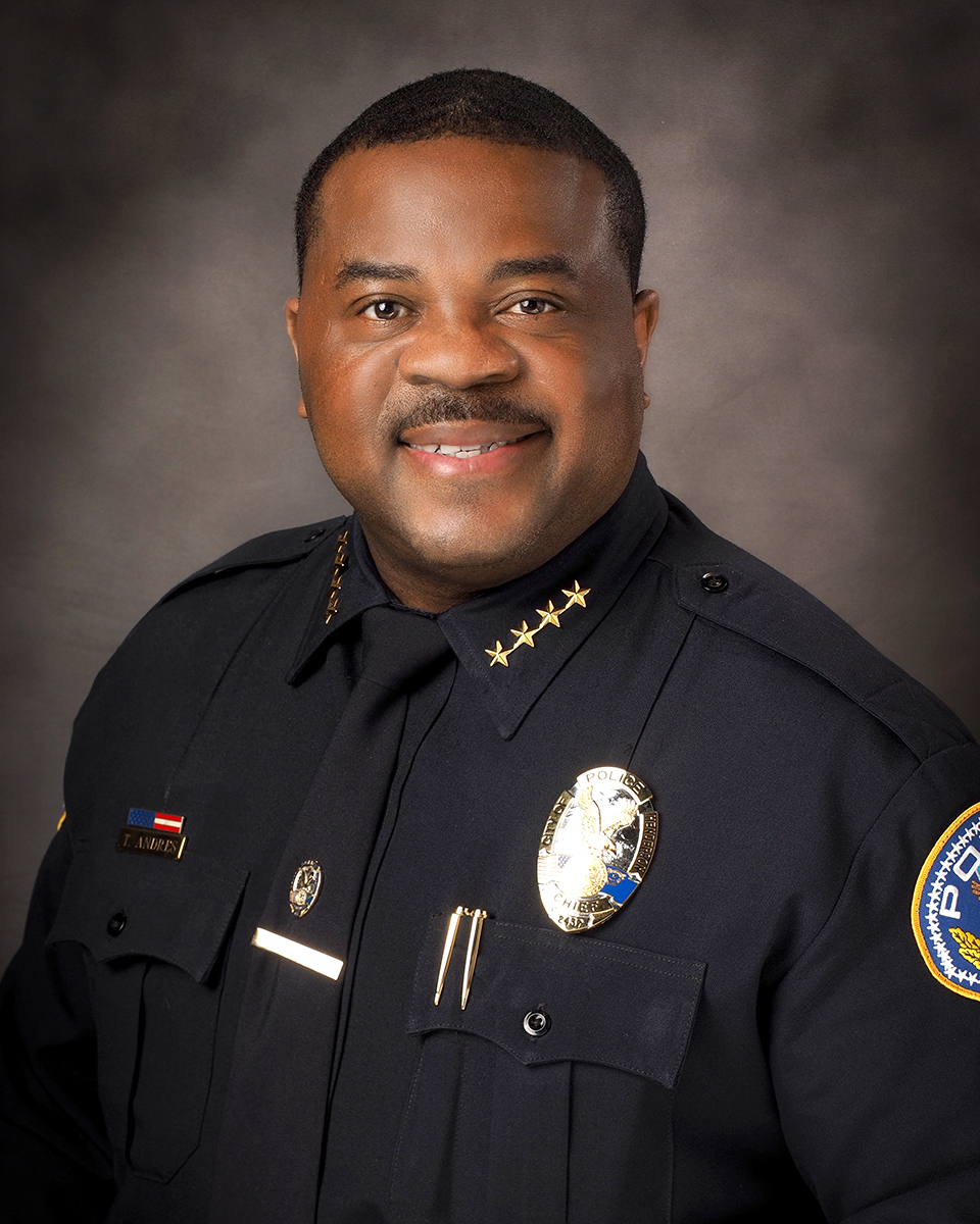 A Head Shot Image of the Henderson Police Department Chief Thedrick Andres