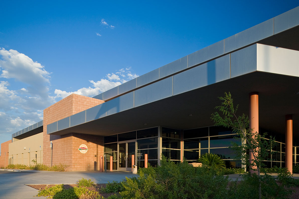 Far Shot of the Henderson Central Police Station in a Photo
