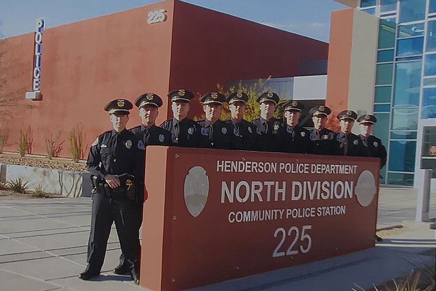 An Old Group Photo the Henderson Police Department's New Recruits in the 2000s